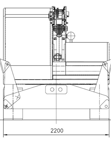 Промышленный кран Valla 120D TRX - диаграмма рабочей зоны