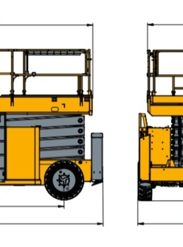 Пиканиска HAULOTTE HS18 E - диаграмма рабочей зоны