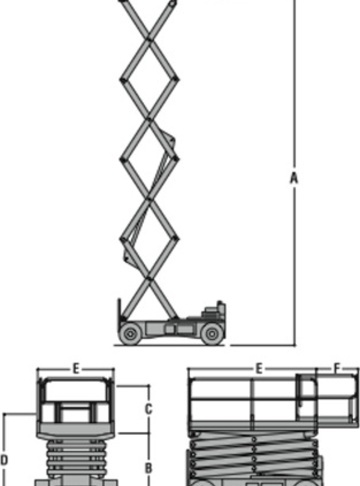 Пиканиска JLG 3369LE - диаграмма рабочей зоны