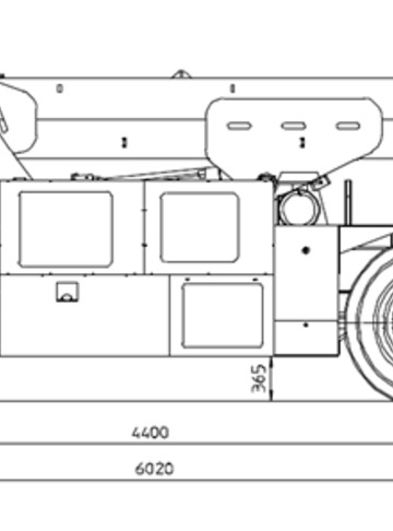 Промышленный кран Valla 400D - диаграмма рабочей зоны