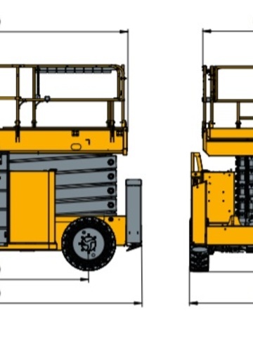 Пиканиска HAULOTTE HS18 E PRO - диаграмма рабочей зоны