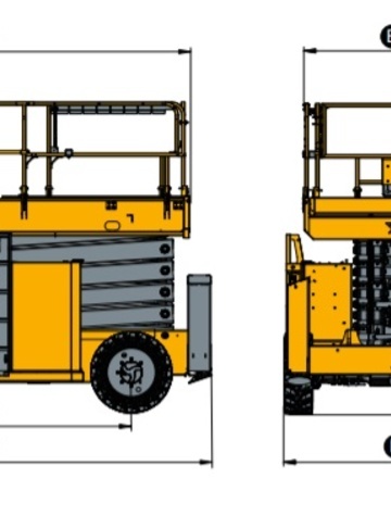 Пиканиска HAULOTTE HS15 E - диаграмма рабочей зоны