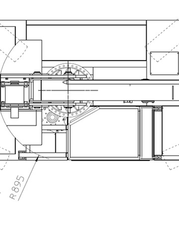 Промышленный кран Valla 1725 22SD - диаграмма рабочей зоны